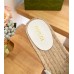 Gucci Espadrilles Slides in White Matelasse Leather with Double G