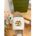 Gucci Espadrilles Slides in White Matelasse Leather with Double G