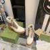 Gucci Ankle Boots in Beige GG Supreme with White Leather