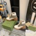 Gucci Ankle Boots in Beige GG Supreme with White Leather