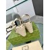 Gucci Espadrille Wedge Sandals In Gold Metallic Leather