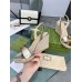 Gucci Espadrille Wedge Sandals In Gold Metallic Leather
