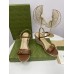 Gucci Espadrille Wedge Sandals In Brown Leather