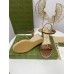 Gucci Espadrille Wedge Sandals In Brown Leather