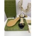 Gucci Espadrille Wedge Sandals In Black Leather