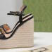 Gucci Platform Espadrilles In Black Leather