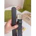 Gucci Black GG Supreme Belt 35MM with Square Buckle and Interlocking G