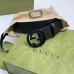 Gucci Black Leather Belt 38MM with Black Interlocking G Buckle