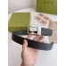 Gucci Rectangular Belt 35MM in Black GG Leather