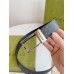Gucci Rectangular Belt 35MM in Black GG Leather