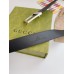 Gucci Rectangular Belt 35MM in Black GG Leather