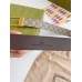 Gucci Rectangular Belt 35MM in Beige GG Supreme Canvas