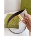 Gucci Rectangular Belt 35MM in Beige GG Supreme Canvas