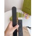 Gucci Rectangular Belt 35MM in Black GG Supreme Canvas