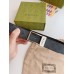 Gucci Rectangular Belt 35MM in Black GG Supreme Canvas