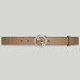 Gucci Blondie Belt 30MM in Beige Debossed GG Leather