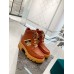 Gucci Brown Leather Ankle Boots With Interlocking G