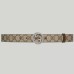 Gucci Blondie Belt 30MM in Beige GG Supreme Canvas