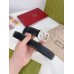 Gucci GG Buckle Belt 30MM in Black Leather