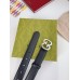 Gucci GG Buckle Belt 30MM in Black Leather