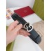 Gucci GG Buckle Belt 30MM in Black Leather