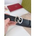 Gucci GG Buckle Belt 30MM in Black Leather