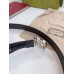 Gucci GG Buckle Belt 30MM in Black Leather