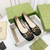 Gucci Ballet Flats in Black Leather with Horsebit
