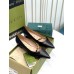 Gucci Ballet Flats in Black Leather with GUCCI Metal