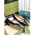 Gucci Ballet Flats in Black Leather with GUCCI Metal
