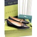 Gucci Ballet Flats in Black Leather with GUCCI Metal