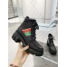 Gucci Black Leather Ankle Boots With Interlocking G