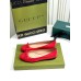Gucci Ballet Flats in Red Leather with Stitched Interlocking G