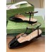 Gucci T-strap Ballet Flats in Black Patent Calfskin