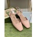 Gucci T-strap Ballet Flats in Light Pink Patent Calfskin