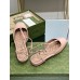 Gucci T-strap Ballet Flats in Light Pink Patent Calfskin