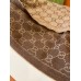 Gucci Double GG Jacquard Wool Scarf in Beige and Brown