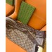 Gucci Double GG Jacquard Wool Scarf in Beige and Brown