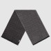 Gucci Double GG Jacquard Wool Scarf in Grey and Black