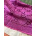 Gucci Double GG Jacquard Wool Scarf in Magenta and Bordeaux