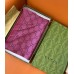 Gucci Double GG Jacquard Wool Scarf in Magenta and Bordeaux