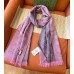 Gucci Double GG Jacquard Wool Scarf in Graphite and Pink