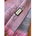 Gucci Double GG Jacquard Wool Scarf in Graphite and Pink
