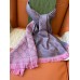 Gucci Double GG Jacquard Wool Scarf in Graphite and Pink