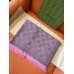 Gucci Double GG Jacquard Wool Scarf in Graphite and Pink
