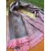 Gucci Double GG Jacquard Wool Scarf in Graphite and Pink