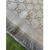 Gucci Double GG Jacquard Wool Scarf in Silver and Grey