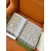 Gucci Double GG Jacquard Wool Scarf in Silver and Grey