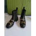 Gucci Chelsea Boots in Black Leather with Chain
