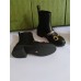 Gucci Chelsea Boots in Black Leather with Chain